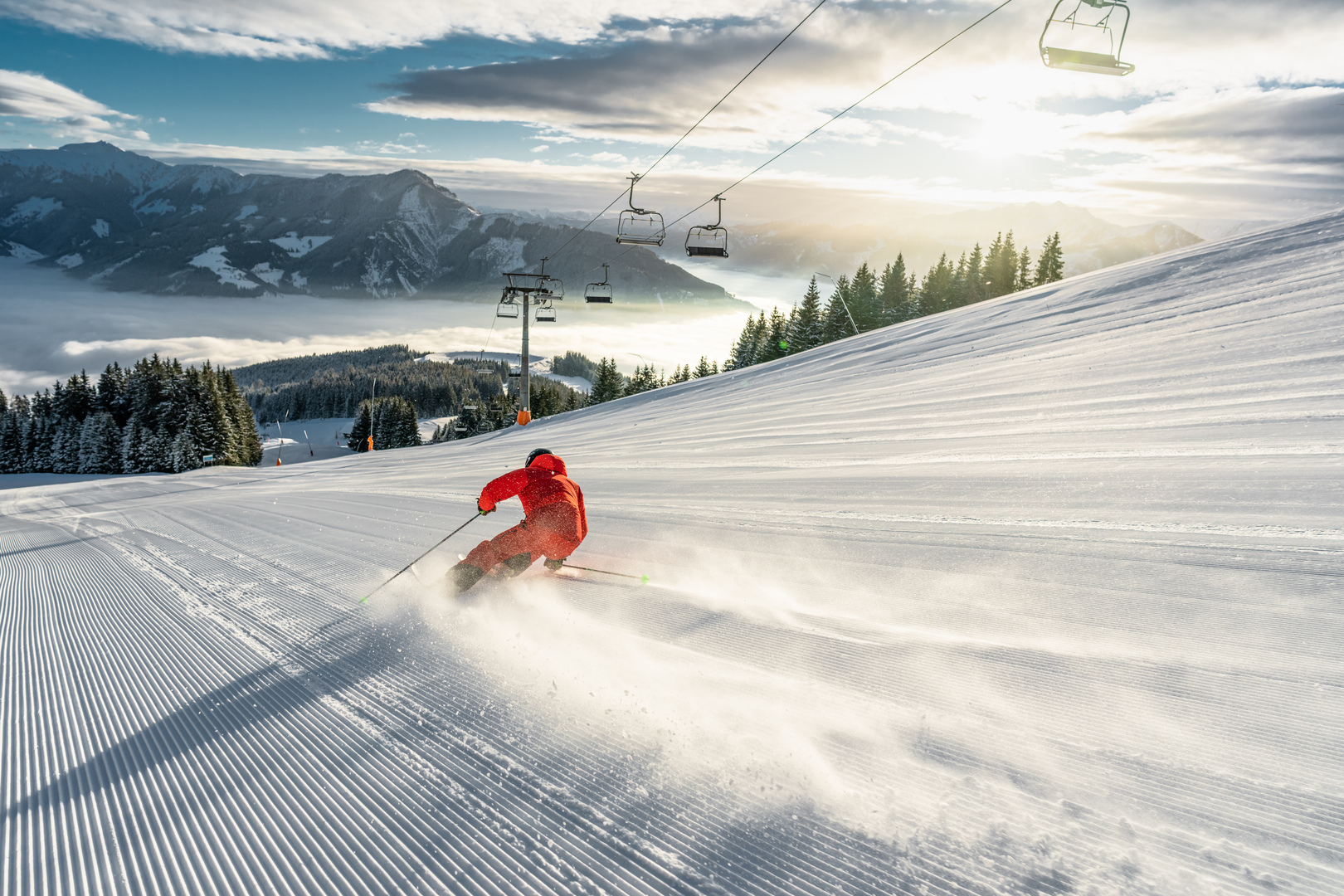Skifahren auf der Schmittenhöhe