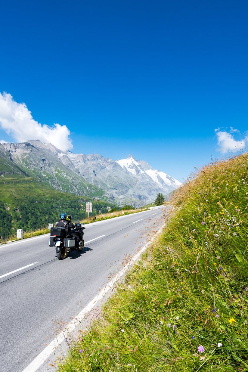 Motorrad auf der Gletscherstraße